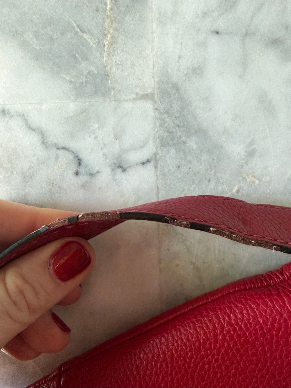 Coach Red Burgundy Leather Crossbody Bag - Picture 9 of 16